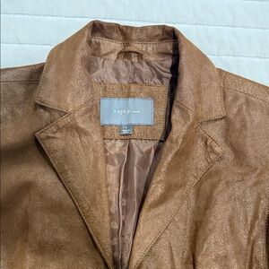 Apt. 9 Tan Faux Leather Jacket
